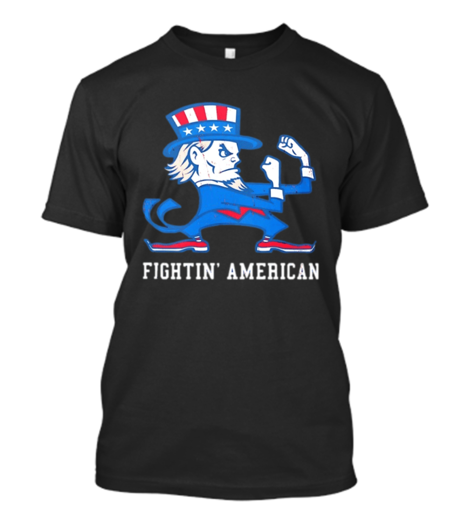 Uncle Sam Fightin' American Patriotic Boxing T-Shirt
