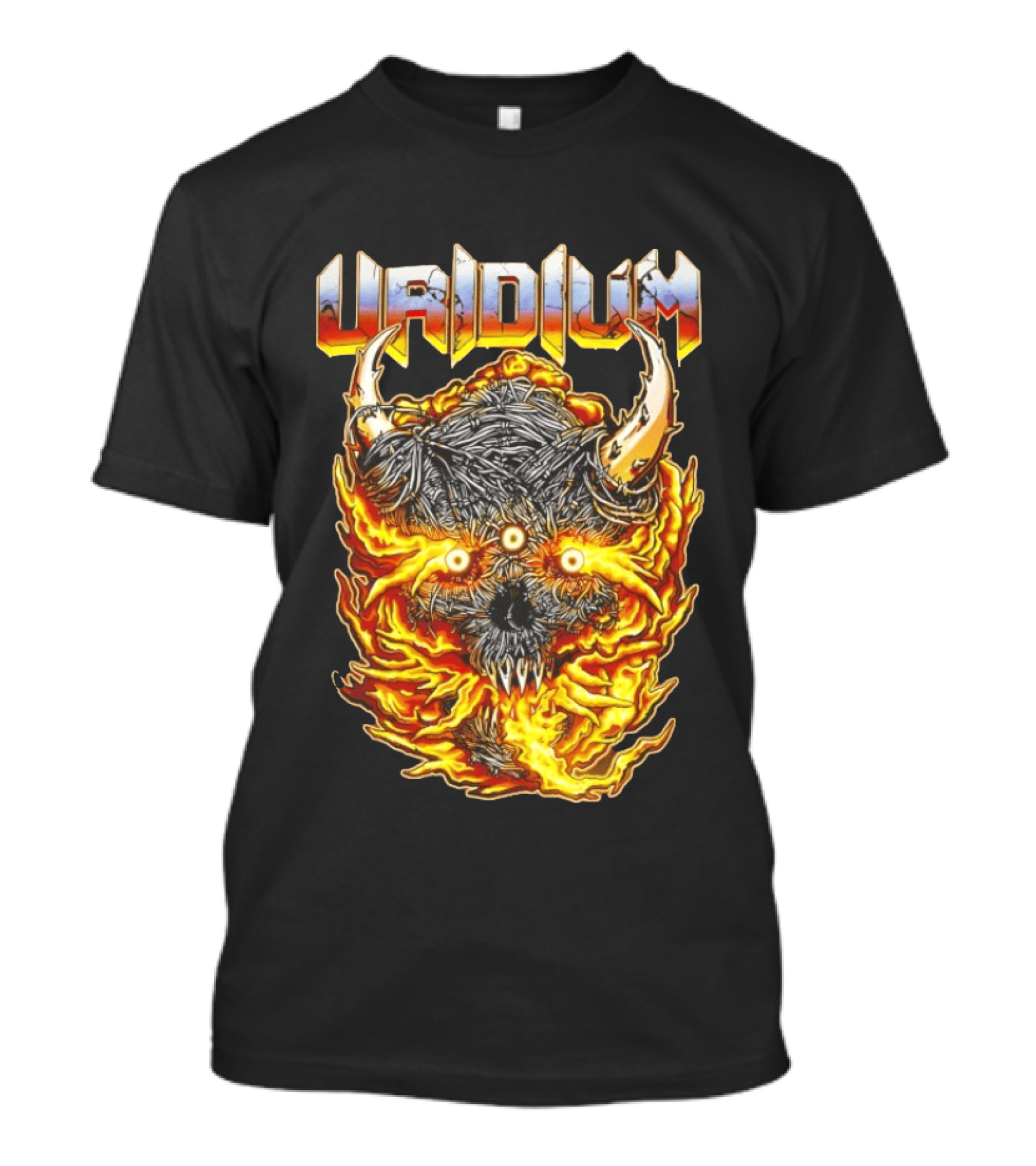 Uridium Heavy Metal Fiery Demon T-Shirt