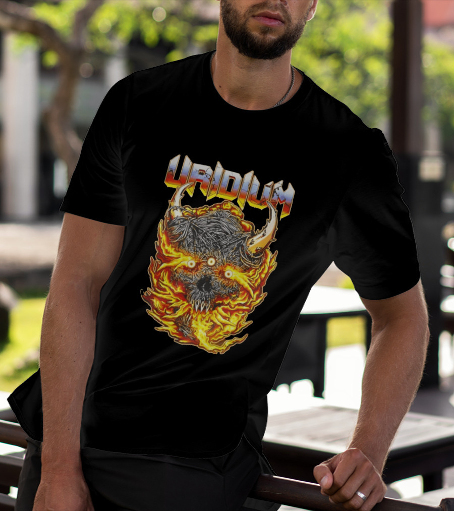 Uridium Heavy Metal Fiery Demon T-Shirt
