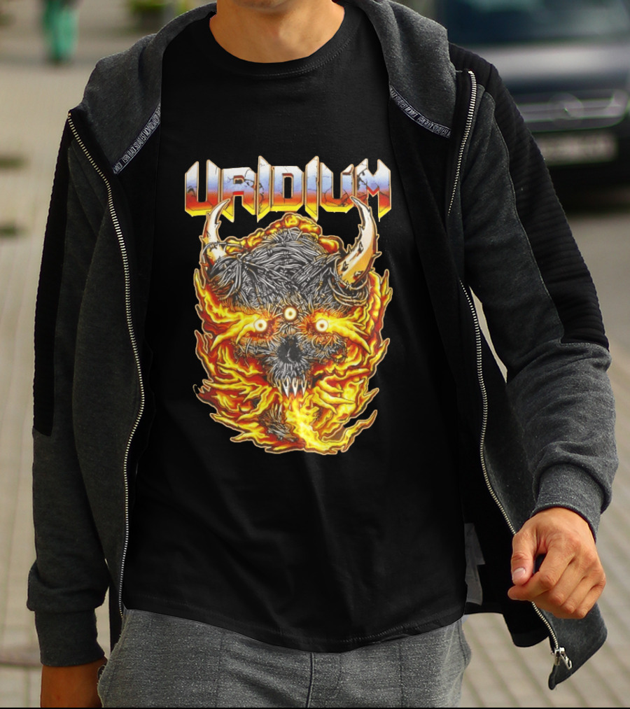 Uridium Heavy Metal Fiery Demon T-Shirt