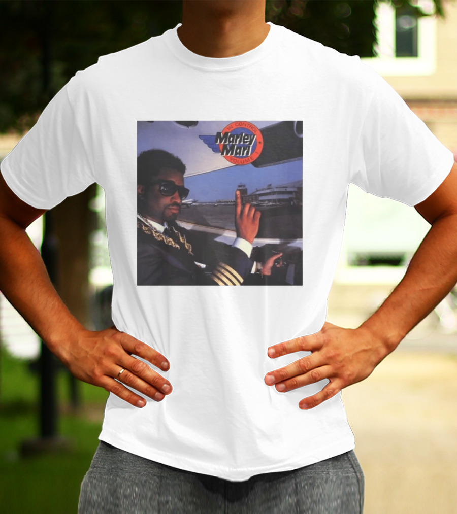 Marley Marl In Control Volume 1 Iconic Hip Hop DJ In Pilot Uniform T-Shirt