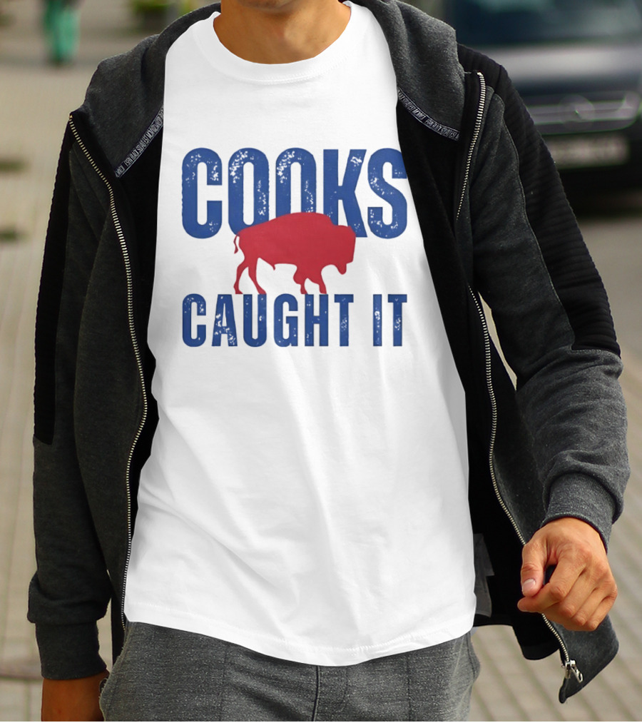 Cooks Caught It Buffalo Bills Red Buffalo T-Shirt