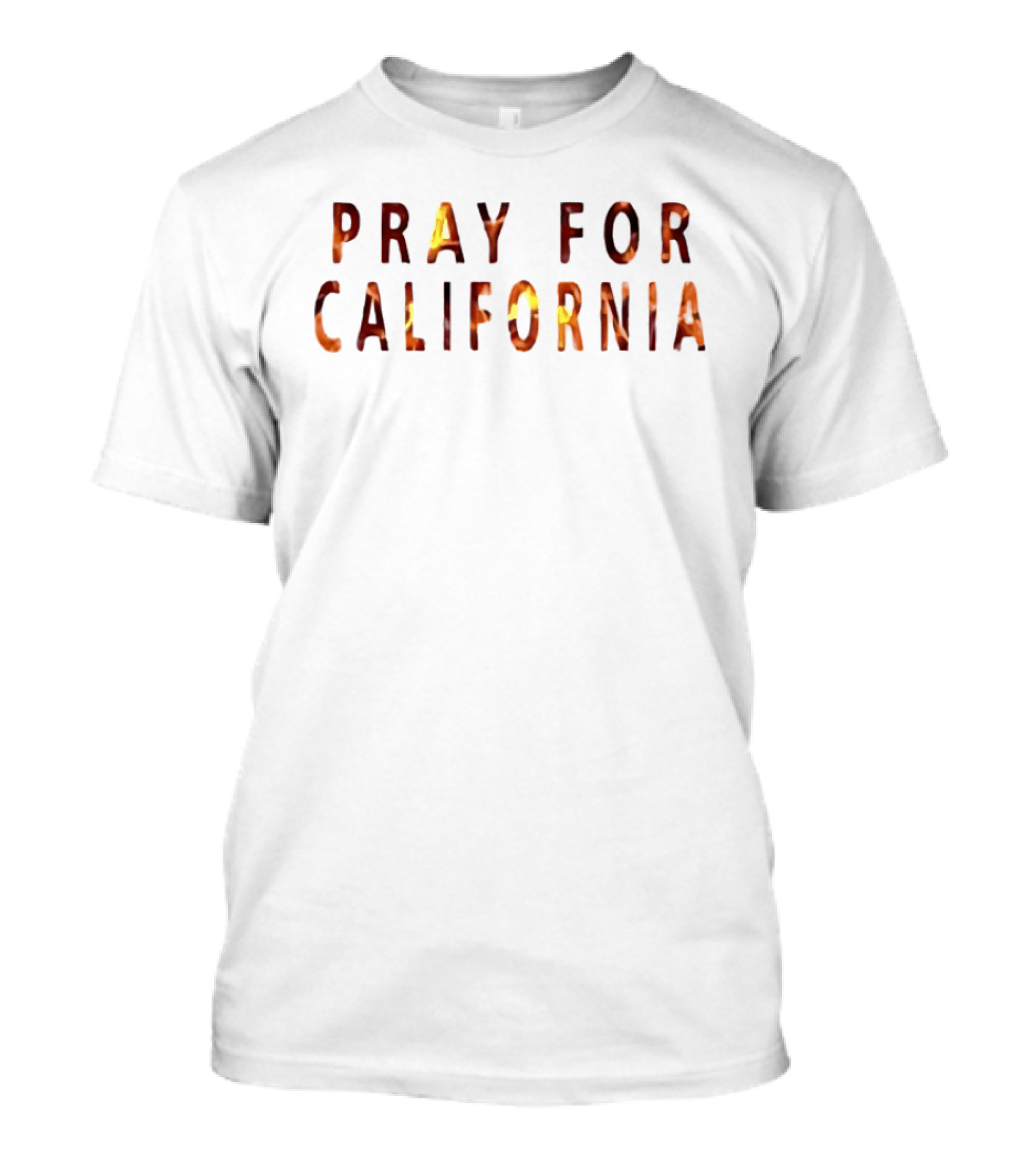 Pray For California Wildfire Support Flames T-Shirt