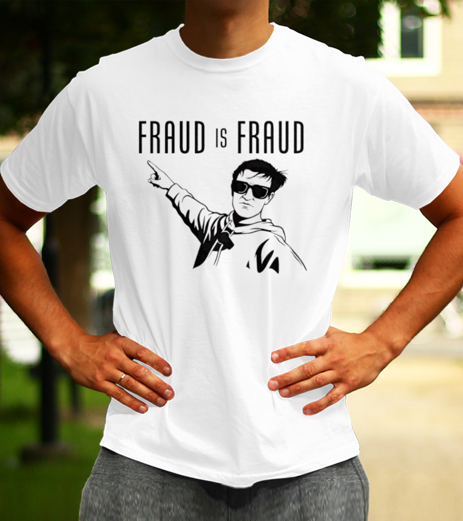 Fraud Is Fraud Meme Sunglasses Pointing T-Shirt
