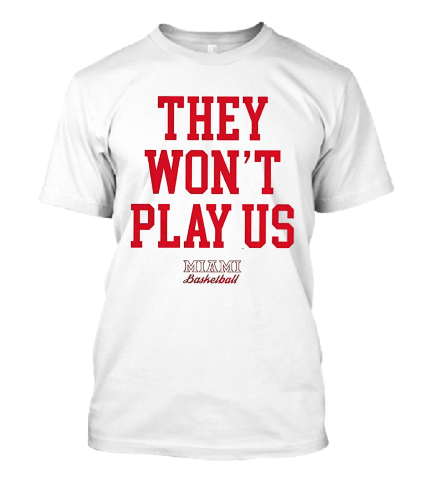 They Won't Play Us Miami Basketball Team Fan T-Shirt