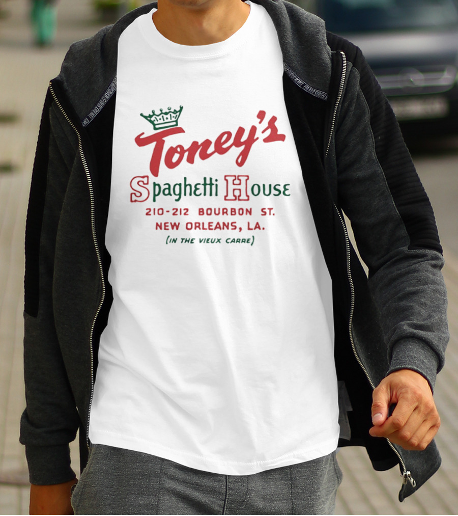 Toney's Spaghetti House 210 212 Bourbon St New Orleans The Vieux Carre T-Shirt