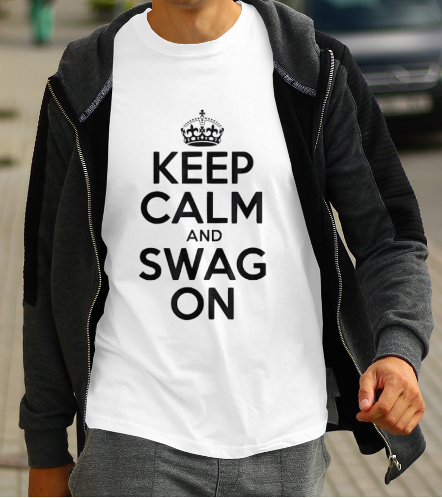 Keep Calm And Swag On Kings Crow T-Shirt
