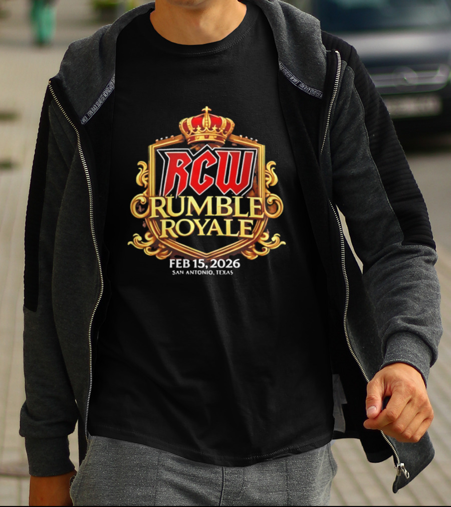 RCW Rumble Royale Feb 15 2026 San Antonio Texas Crown Crest Event T-Shirt