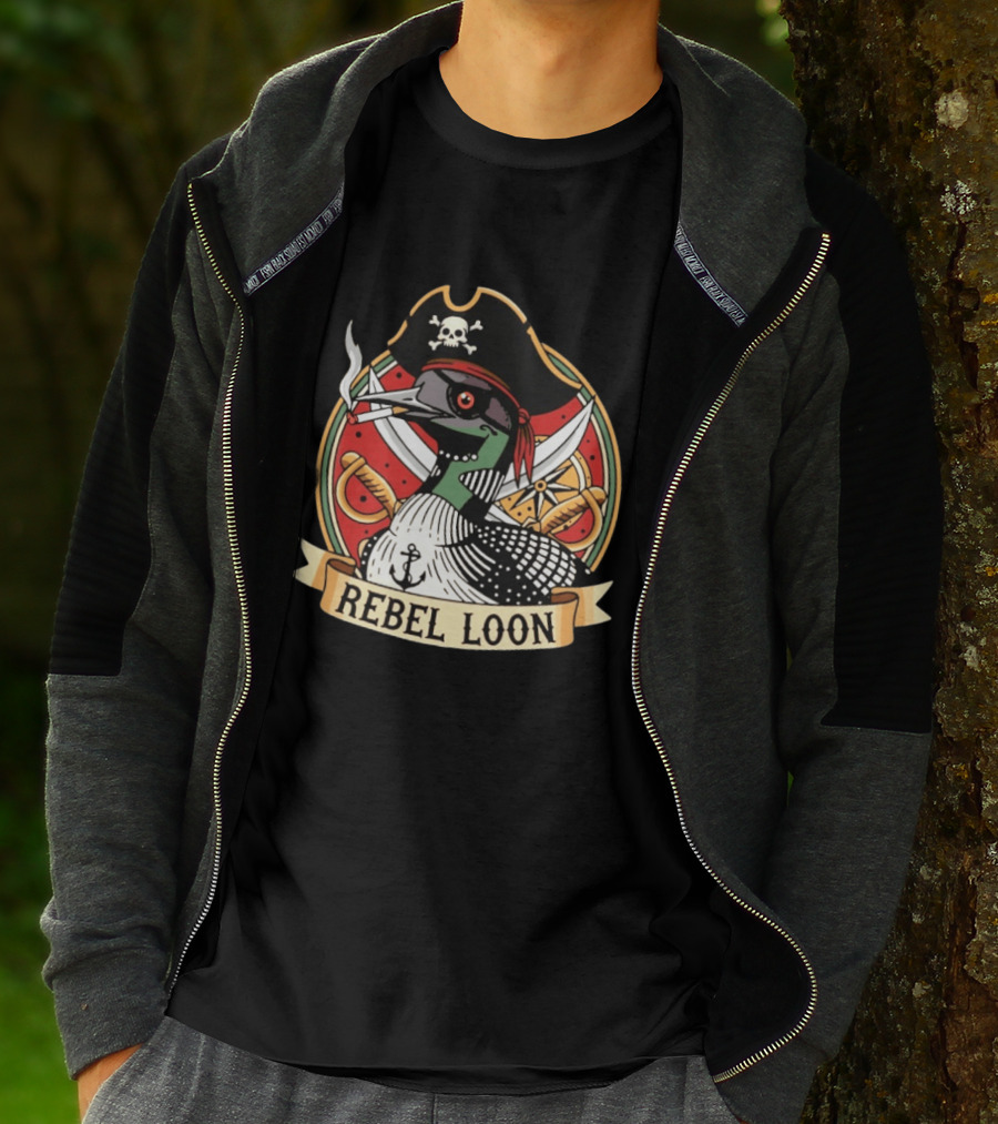 Rebel Loon Pirate Minnesota Anti ICE Swords And Compass T-Shirt