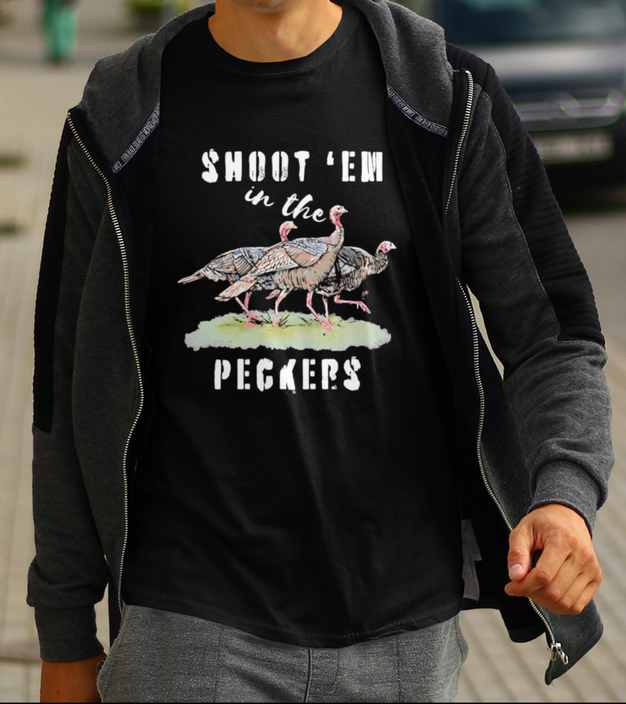 Shoot 'Em In The Peckers Three Turkeys T-Shirt