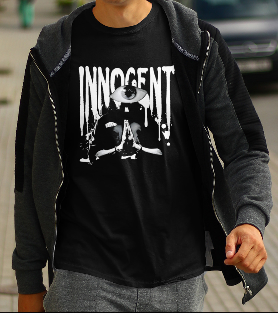 Innocent Eyes Pray White Splatter T-Shirt