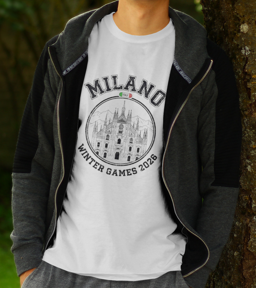 Milano Winter Games 2026 Italy Cathedral Mountains T-Shirt