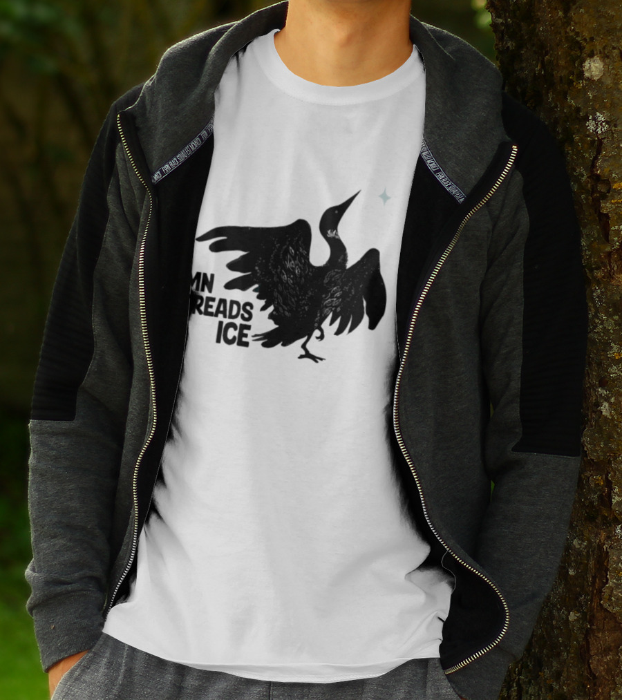MN Treads Ice Rebel Loon Black Bird T-Shirt