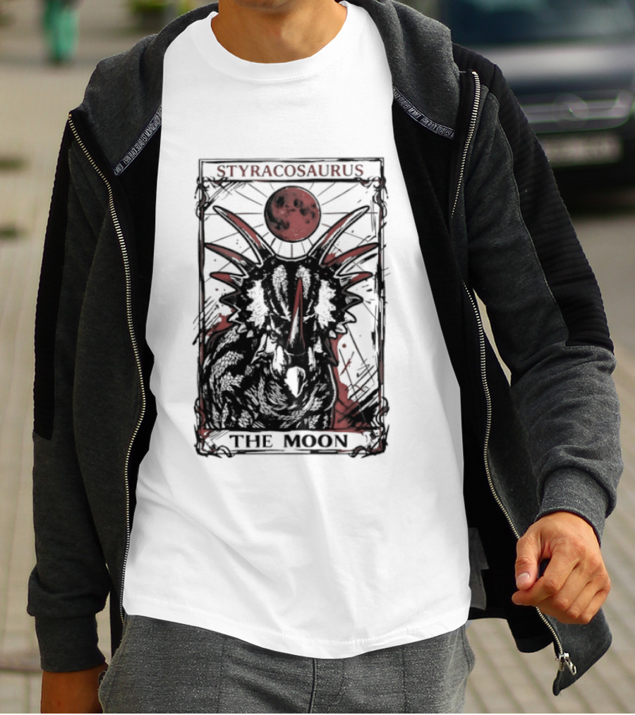 Styracosaurus Under Crimson Moon Magic T-Shirt