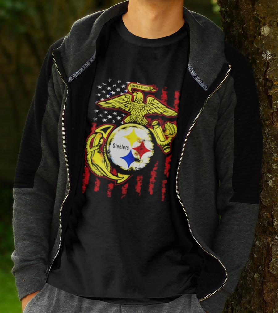 Pittsburgh Steelers United States Marine Corps Symbolic T-Shirt