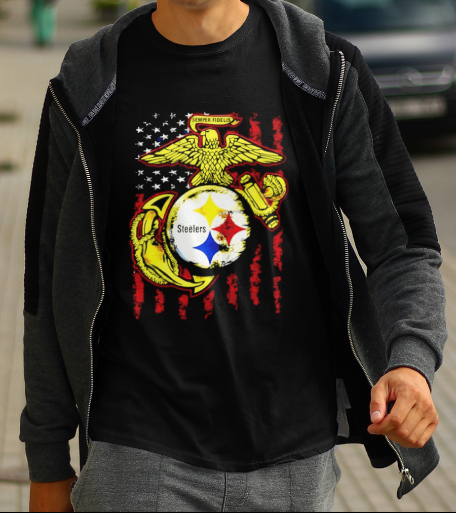Pittsburgh Steelers United States Marine Corps Symbolic T-Shirt
