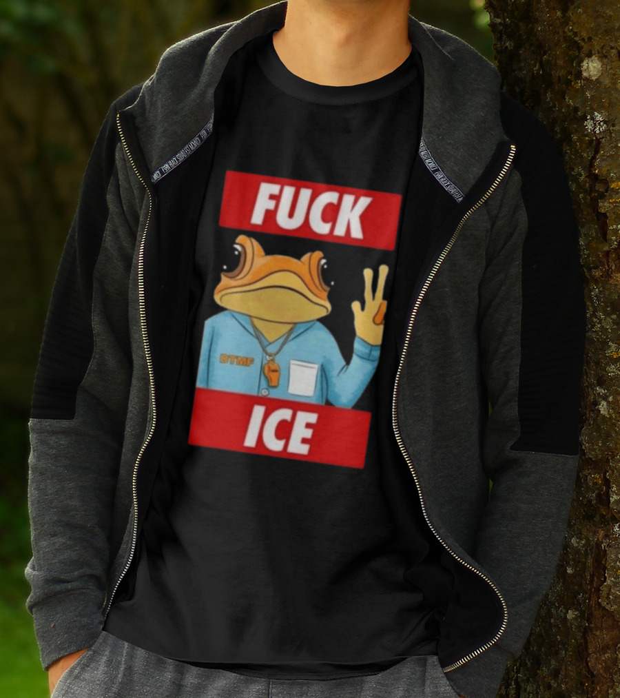 Sapo Concho Frog DTMF With Bold Statement Against ICE T-Shirt