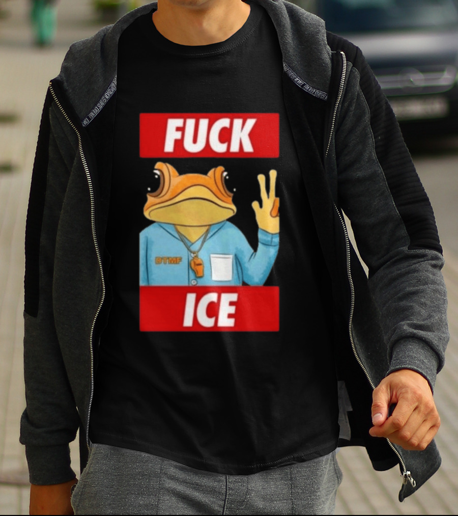 Sapo Concho Frog DTMF With Bold Statement Against ICE T-Shirt