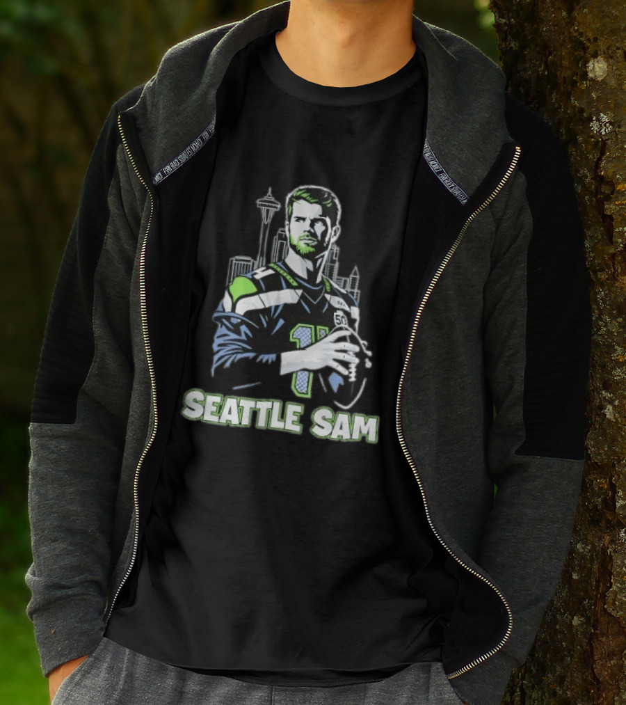 Seattle Sam 11 Football Skyline T-Shirt