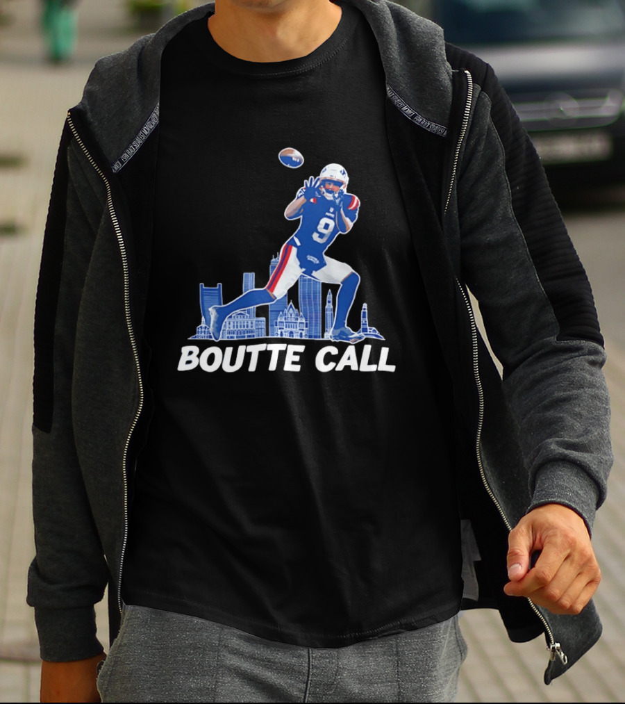 Kayshon Boutte Call New England Patriot Football City Skyline T-Shirt