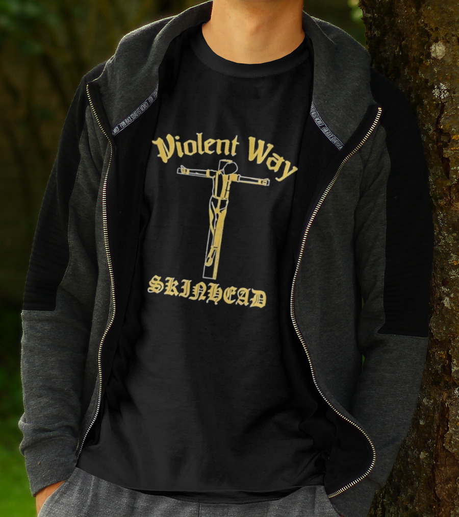 Violent Way Skinhead Crucifix T-Shirt