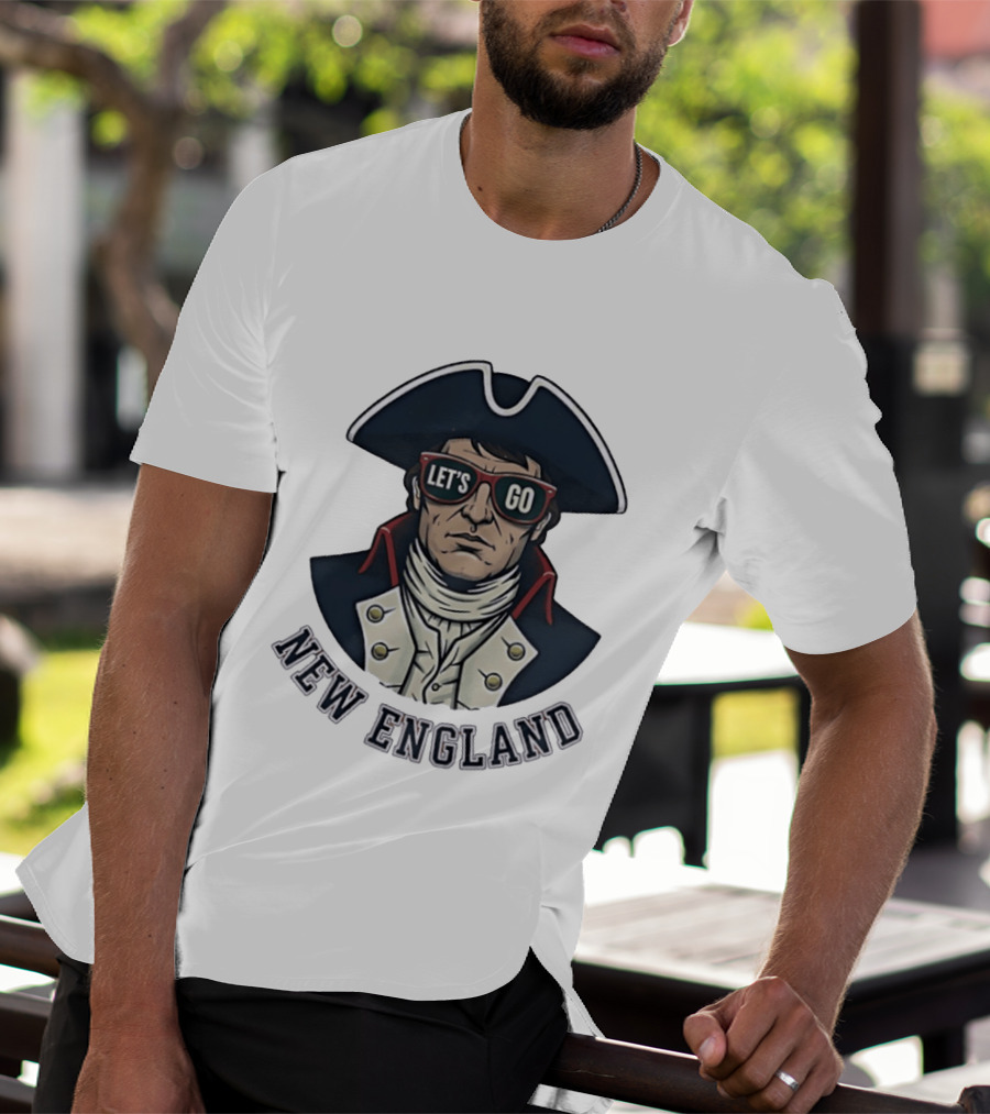 New England Patriots Let's Go American Patriot Football T-Shirt