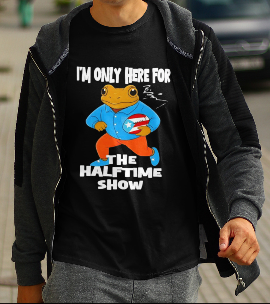 I'm Only Here For The Halftime Show Frog Football T-Shirt