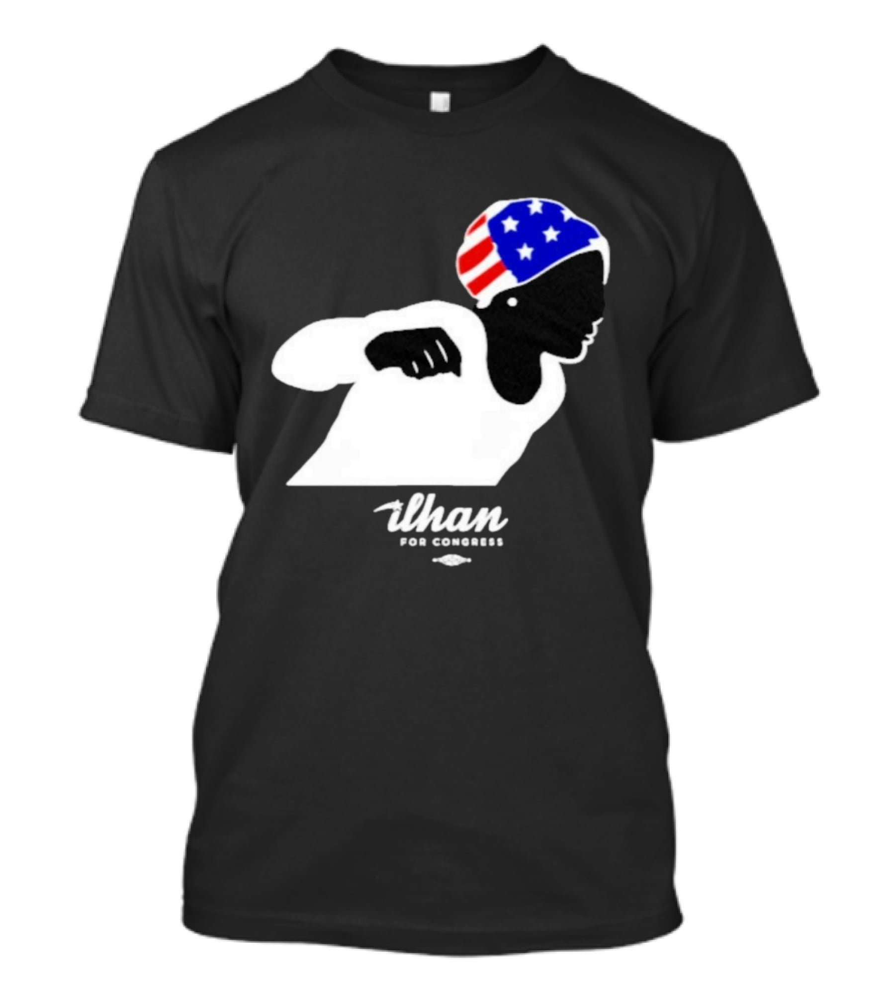 Ilhan For Congress Patriotic Runner Icon Don't Let Bullies Win T-Shirt