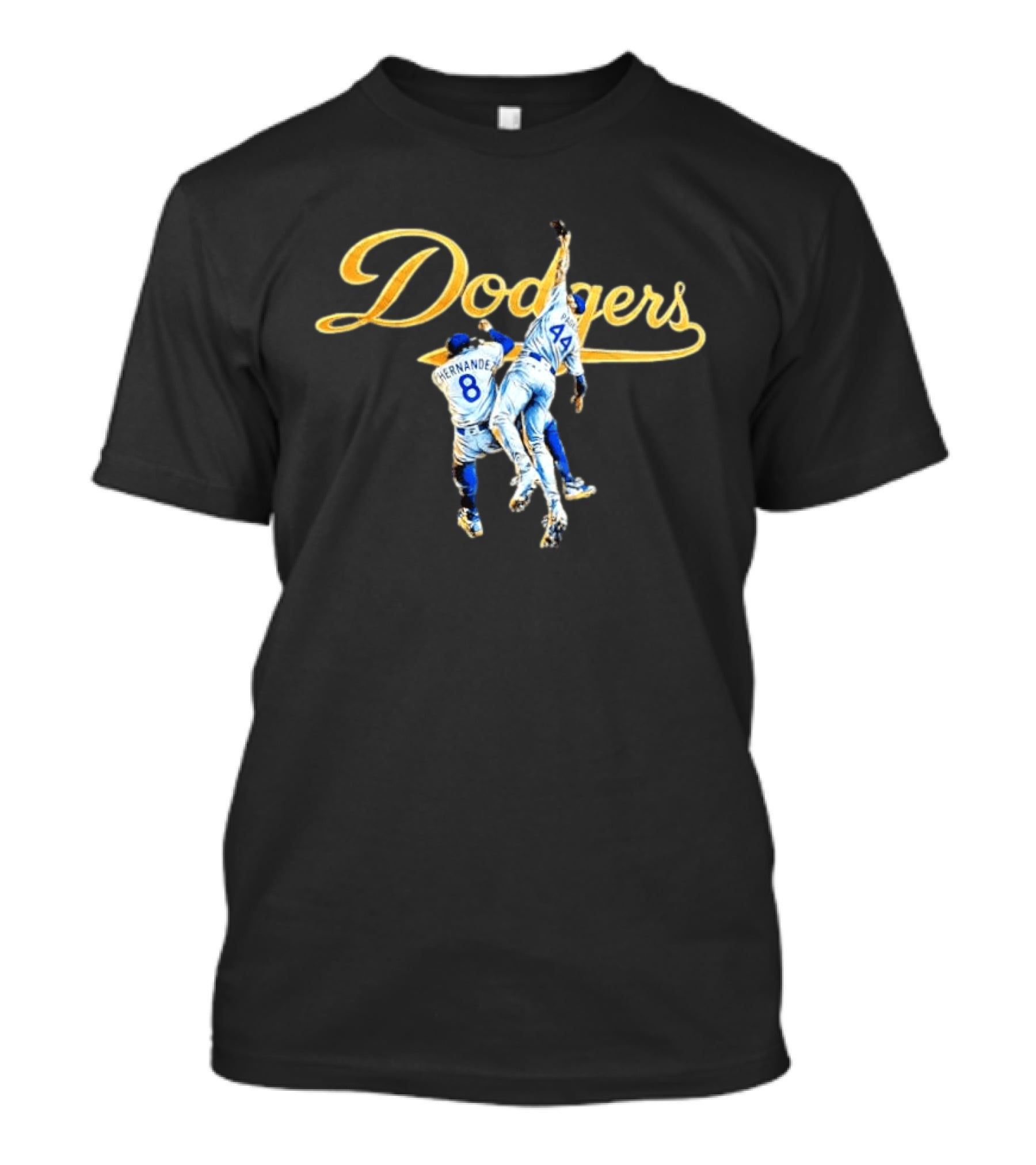 Dodgers Hernandez 8 Pages 44 Jumping Celebration T-Shirt