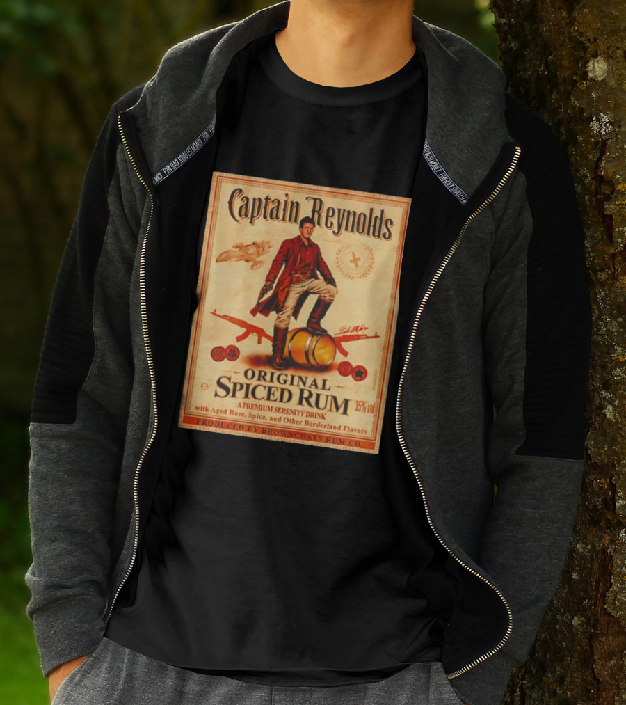 Captain Reynolds Original Spiced Rum Serenity Drink With Aged Rum Spice And Borderland Flavors T-Shirt