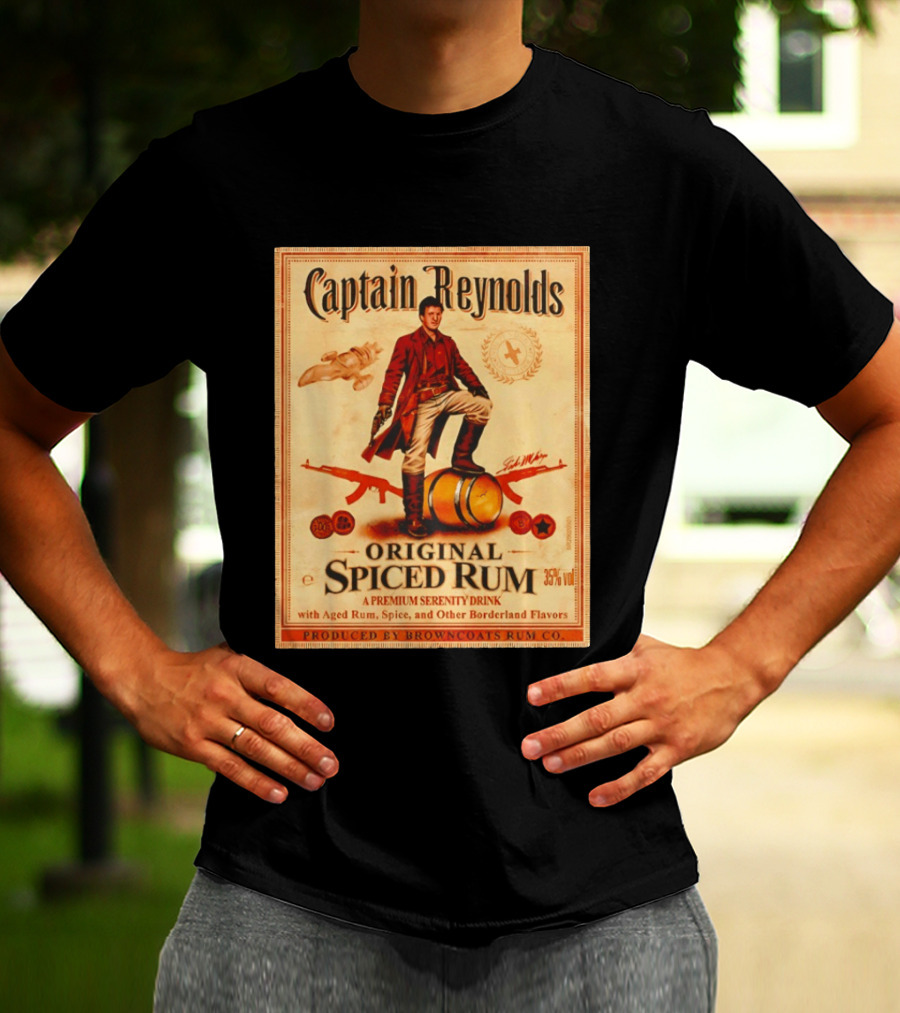 Captain Reynolds Original Spiced Rum Serenity Drink With Aged Rum Spice And Borderland Flavors T-Shirt