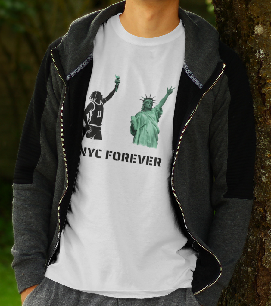 Jalen Brunson 11 Statue Of Liberty NYC Forever New York Knicks 2026 NBA T-Shirt