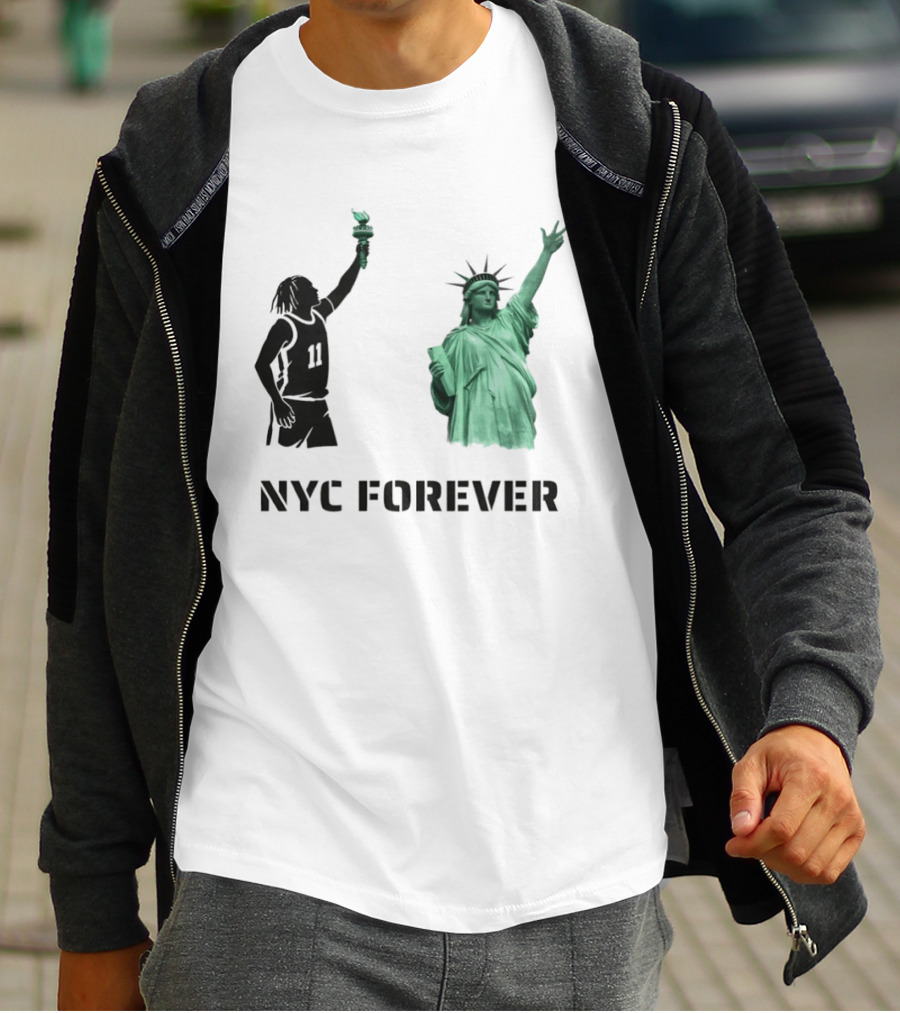 Jalen Brunson 11 Statue Of Liberty NYC Forever New York Knicks 2026 NBA T-Shirt