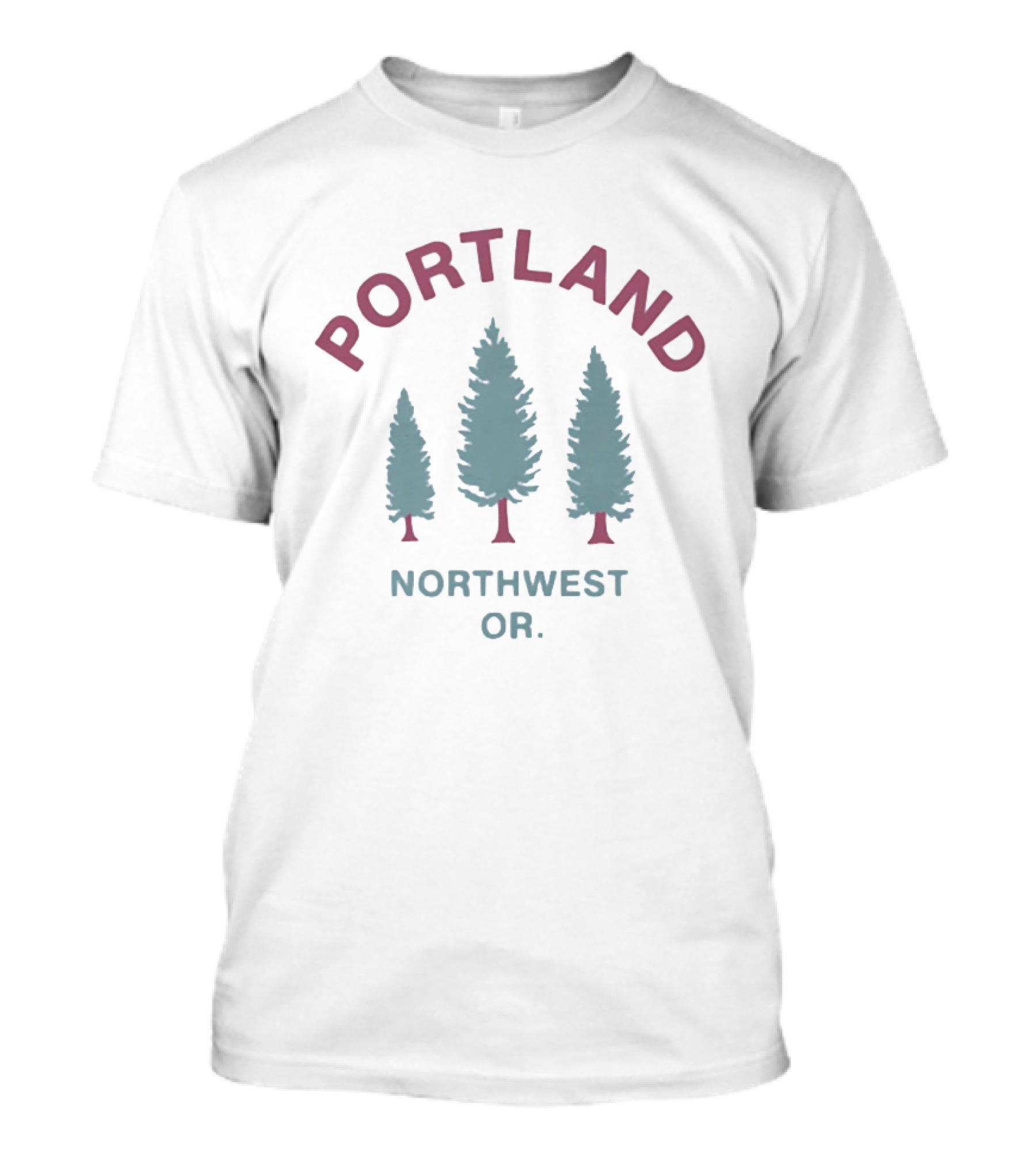 Portland Northwest OR Pine Trees Forest T-Shirt