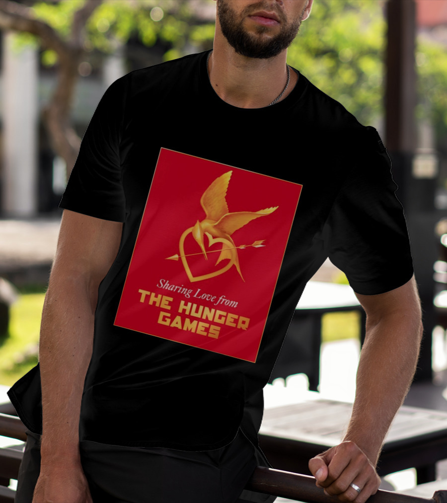 Sharing Love From The Hunger Games Mockingjay Heart T-Shirt