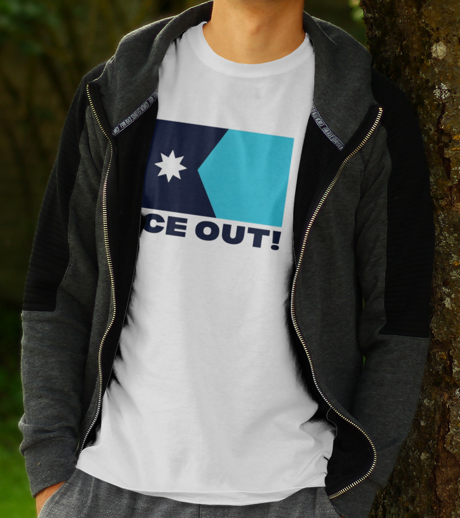 Ice Out Minnesota Star Flag T-Shirt