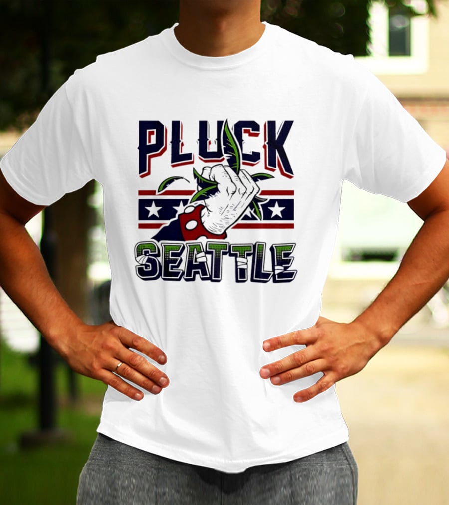 Pluck Seattle Seahawks Fist Stars And Stripes T-Shirt