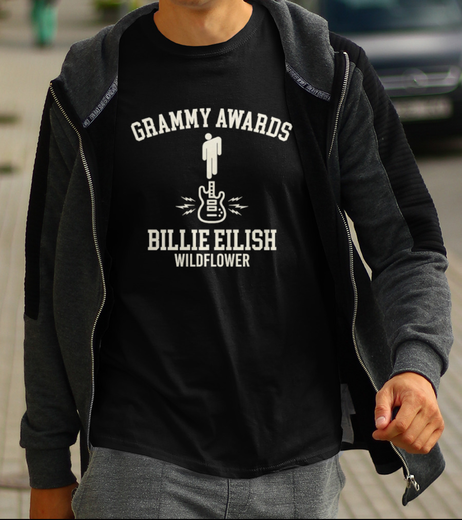 Grammy Awards Billie Eilish Wildflower Electric Guitar T-Shirt