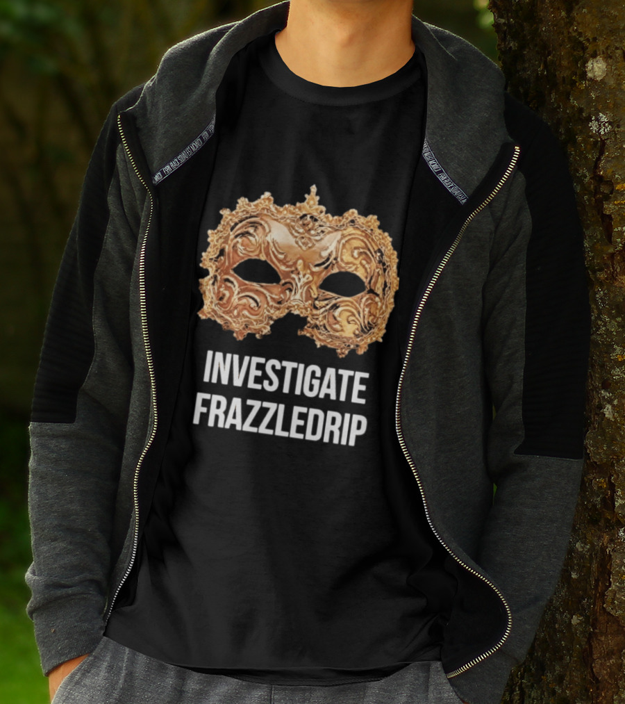 Investigate Frazzledrip Mask Gold Ornate T-Shirt