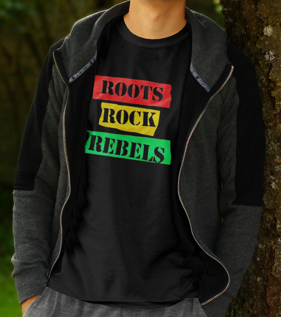 Roots Rock Rebels Reggae Rasta Vibes T-Shirt