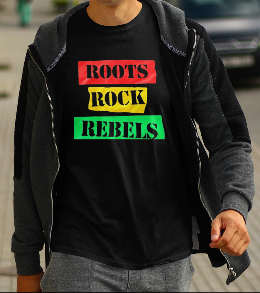 Roots Rock Rebels Reggae Rasta Vibes T-Shirt