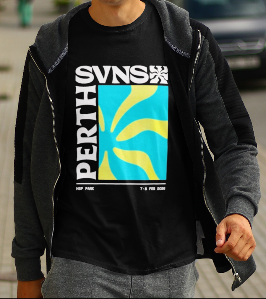 SVNS Perth 2026 Event 7 8 Feb Yellow Blue T-Shirt