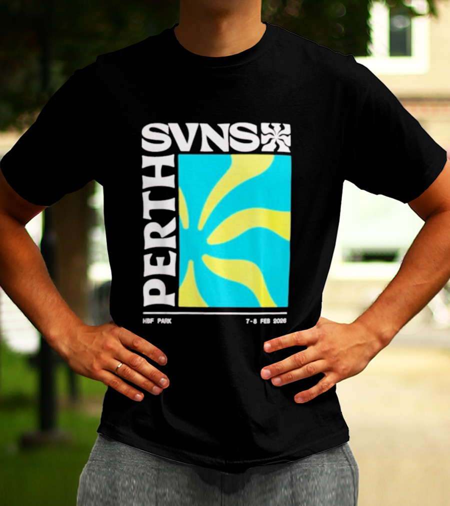 SVNS Perth 2026 Event 7 8 Feb Yellow Blue T-Shirt