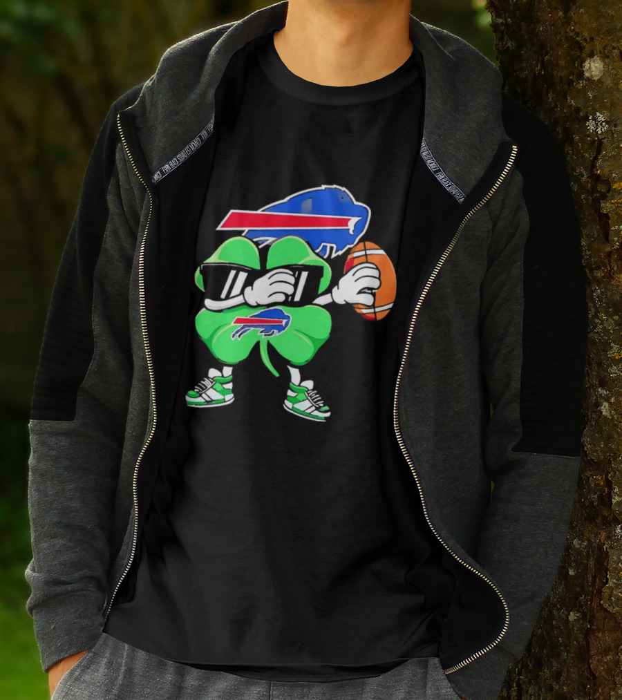 Buffalo Bills St Patrick's Day Shamrock Football T-Shirt