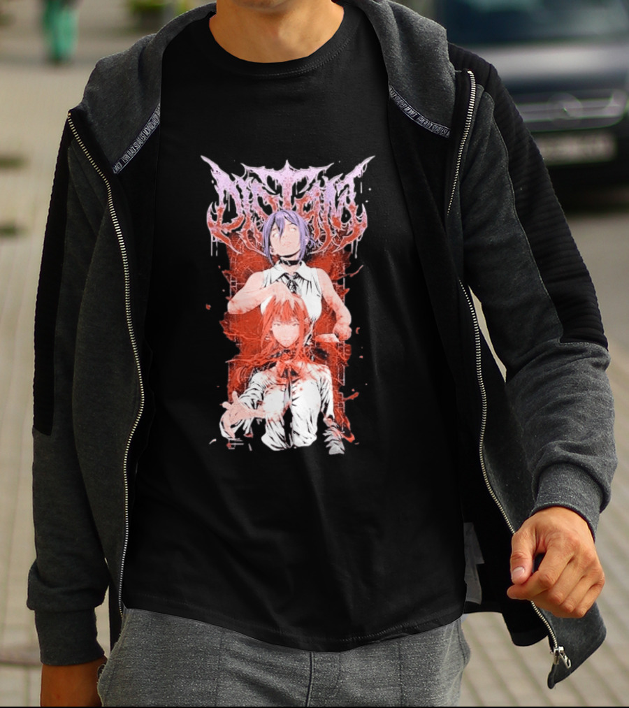 Distant Reze Valentine 2026 Manga Valentine Anime Chainsaw Man T-Shirt