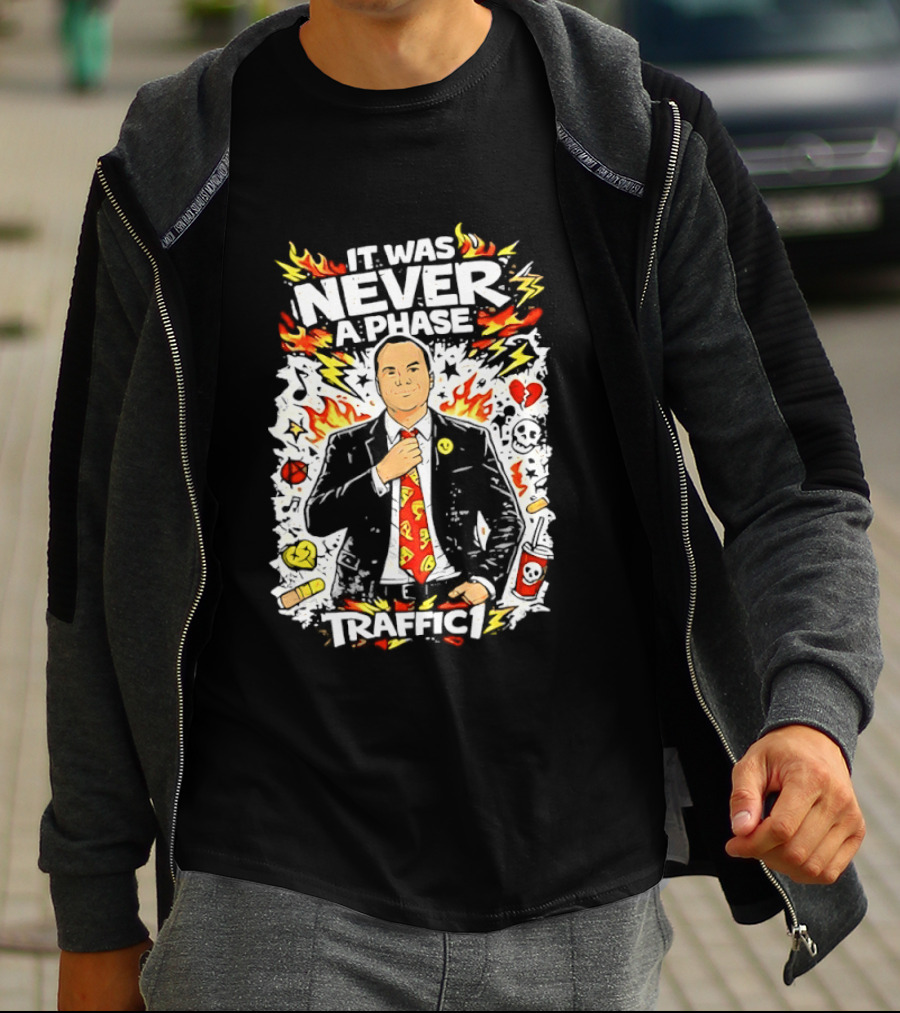 It Was Never A Phase Pop Punk Forever Fire Flames Pizza Hearts T-Shirt