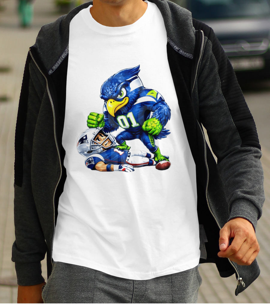 Seattle Seahawks Crush New England Patriots 2026 Football Rivalry Showdown T-Shirt