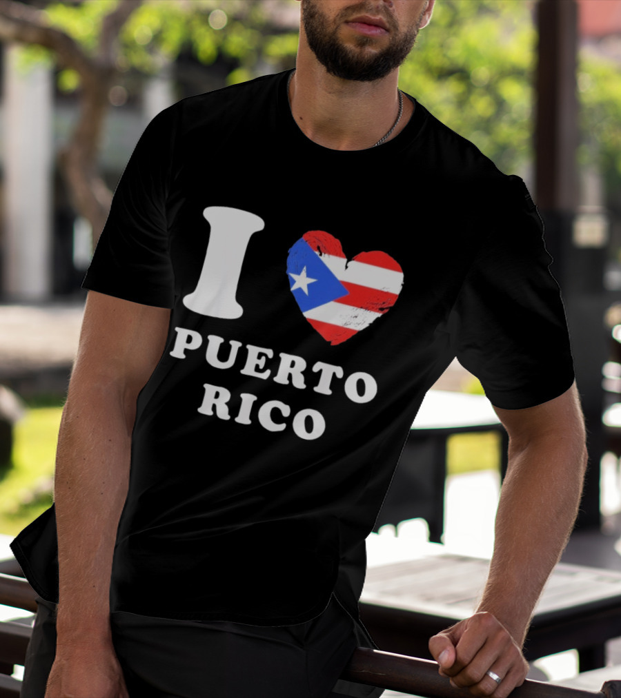 I Heart Puerto Rico Flag T-Shirt