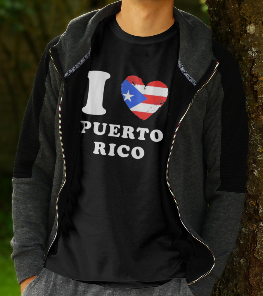 I Heart Puerto Rico Flag T-Shirt