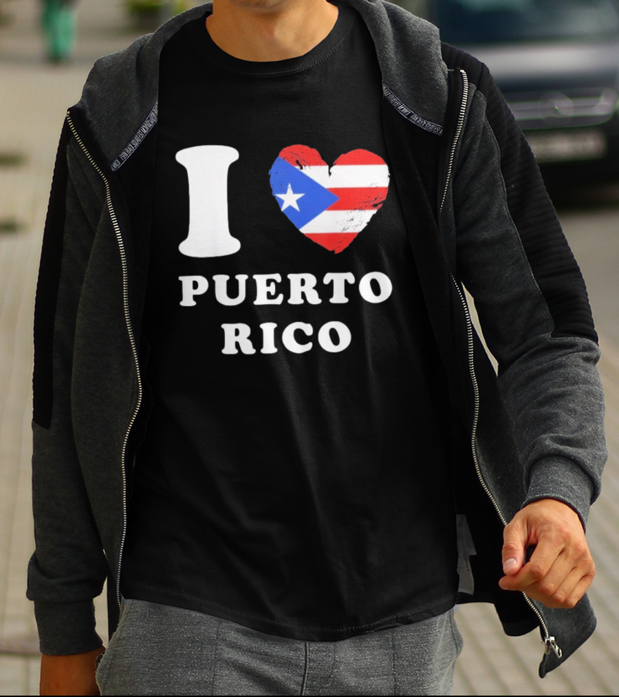 I Heart Puerto Rico Flag T-Shirt